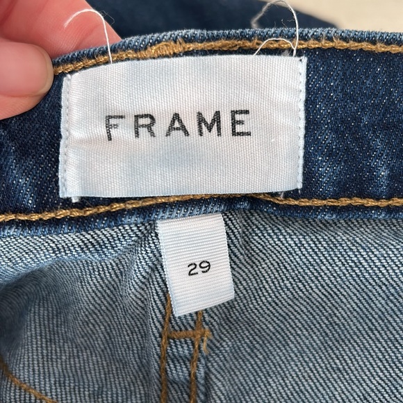 Frame Ali Crop Wide Leg Denim Dark Wash Jeans Size 29 - Picture 6 of 6